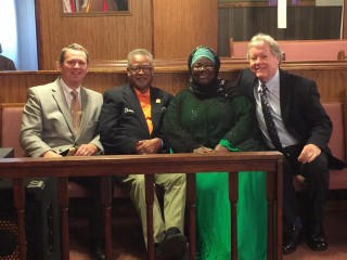 Judge Denton, Bishop Williams, Zulfat Saura, and Justice Page.