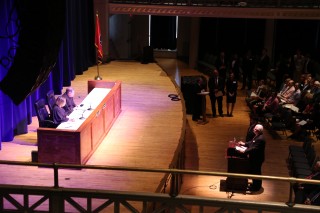 TN Supreme Court Chief Justice Jeff Bivins and Justice Connie Clark swearing in one applicant to the Bar out of a total of 55 sworn in today.