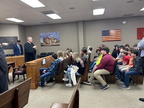 Judge Owens speaking to students in his Choices & Consequences class
