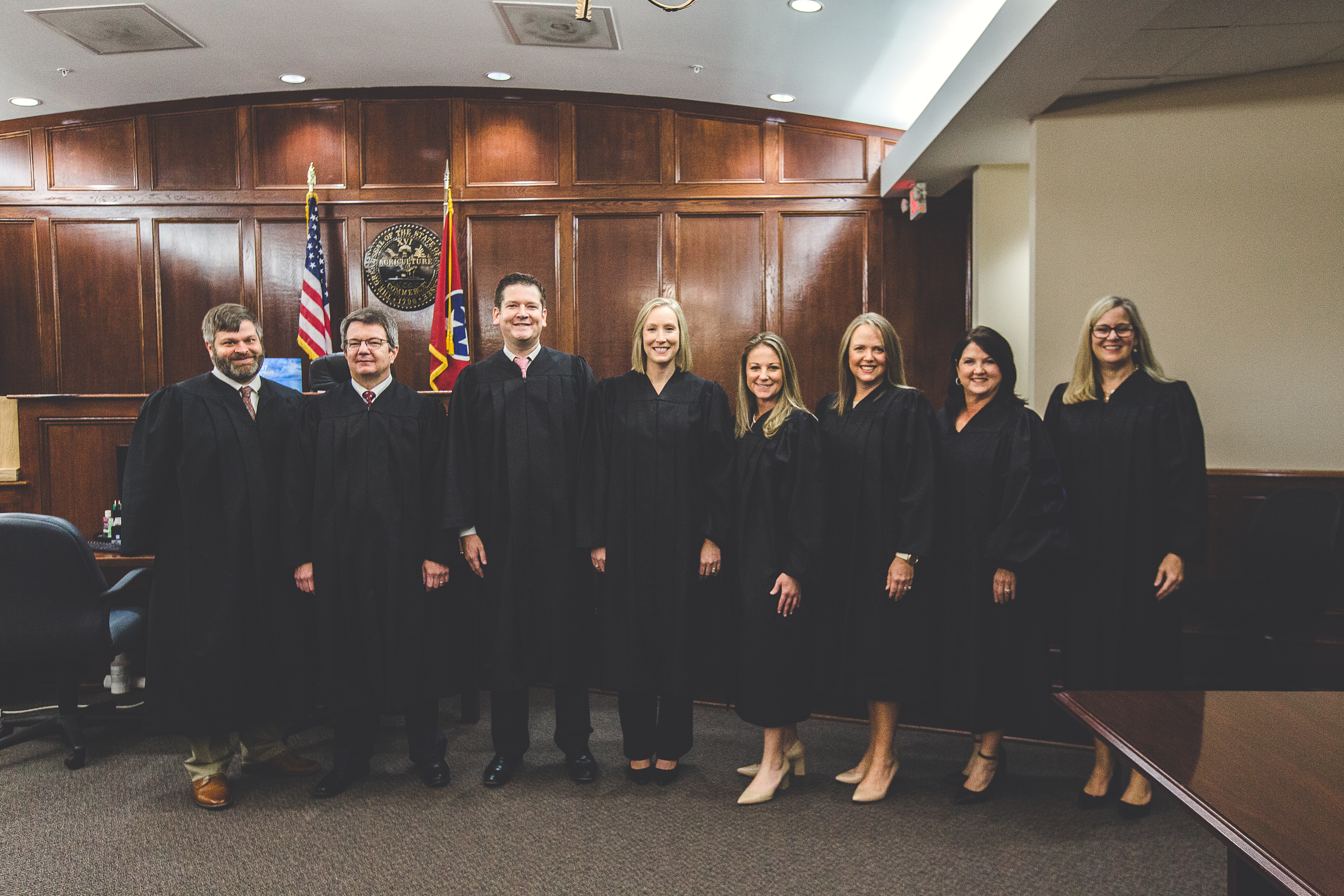 Judge Travis with her colleagues from the 19th Judicial District, Montgomery County, and Court of Criminal Appeals Judge Jill Ayers.