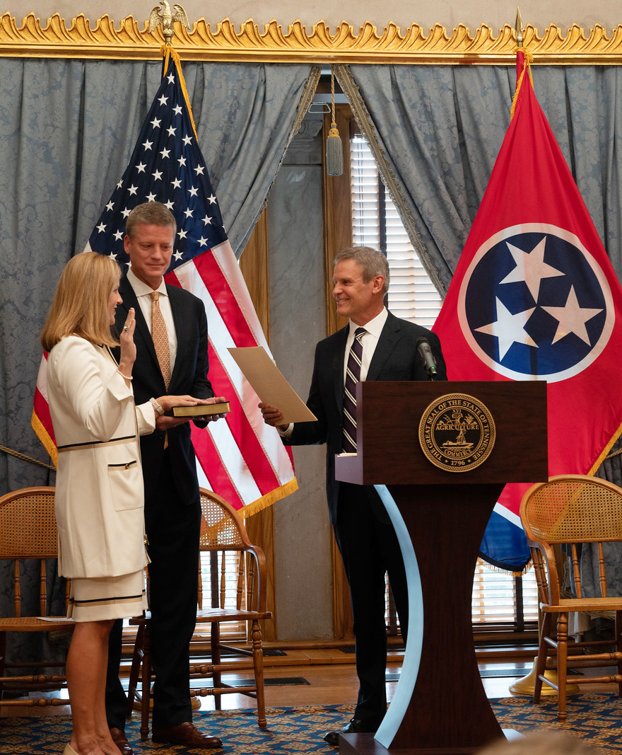 Judge Ayers was sworn in by Governor Lee
