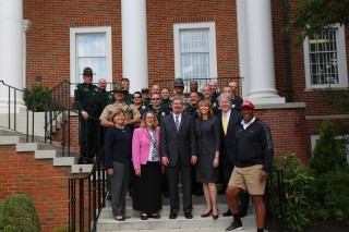 The Tennessee Supreme Court Justices, along with local law enforcement and Tennessee American Legion Boys State Director Marc Burnett