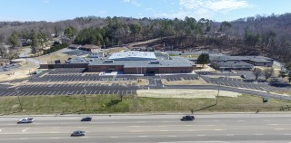 An aerial view of the Justice Center complex. Photo credit: Dean Wilson