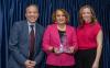 Judge Gina C. Higgins with Peter Gee and Jennifer Sink, outgoing president of the MBA 